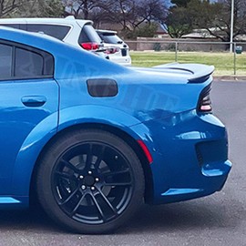 Xinghe for Dodge Charger 2015-2022 Fuel Door Gas Cap Vinyl Decal Sticker Matte Black