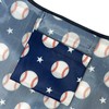 allydrew Large Foldable Tote Nylon Reusable Grocery Bags, Baseball
