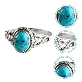 CORHAD Elegant Turquoise Gemstone Alloy Western for Women Decorative Wedding for Her Anniversary