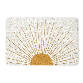 YeiHe Boho Door Mat, Mid Century Modern Boho Golden Sun Front Door Mats Outdoor, Boho Door Mat Outdoor Indoor Entrance, Boho Welcome Mat, Boho Bath Mat, 17x30 Inches