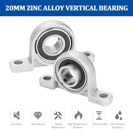 Set of 4 bearing housing, ball bearing block 8/10/12/20 mm, 20mm