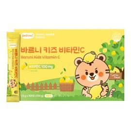 Barni Children's Nutrition Kids Vitamin C Lemon Flavor, 150g, 1 Box / 바르니 어린이 영양 키즈 비타민 C 레몬맛, 150g, 1박스
