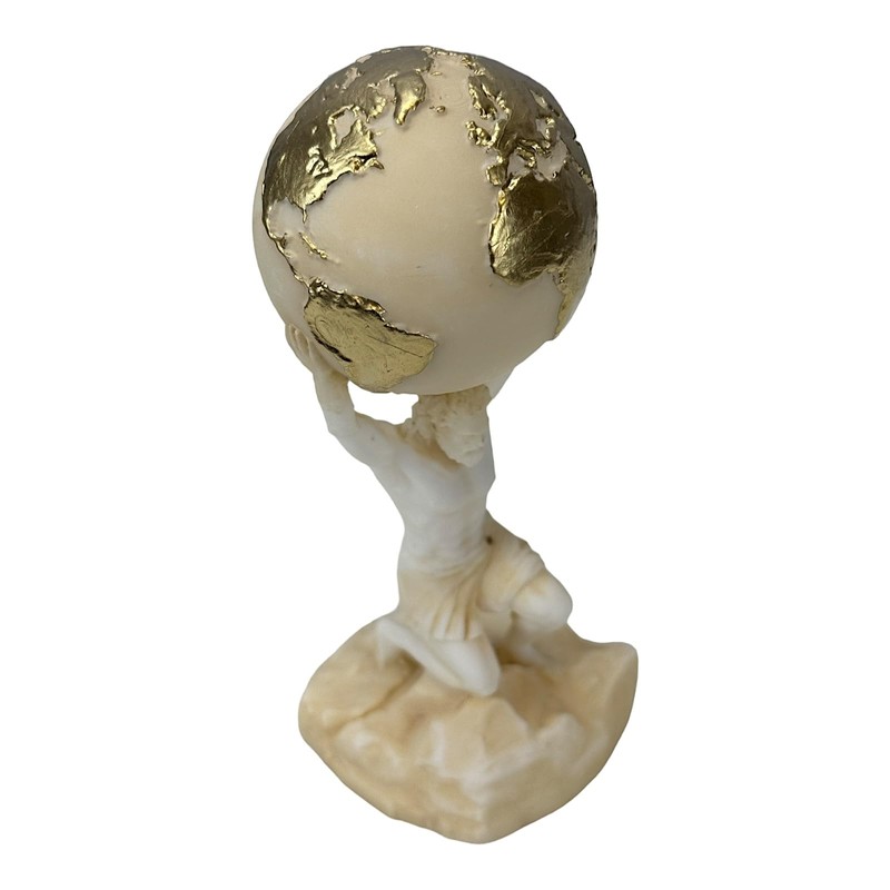Generic Atlas Titan God Statue Sculpture Figure Cast Marble 4.92