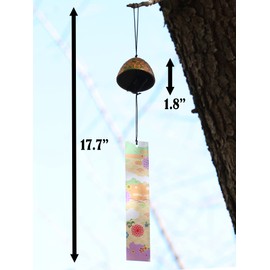 A.F.N.A.L Japanese Wind Chime Cast-Iron Outdoor Ornament for Garden, Patio & Balcony, Hanging Metal Wind-Bell Decoration Gift, Blessing Pendant Windchimes & PVC Wind-Catcher, Maple Leaf