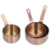 3pcs Sauce Cups Stainless Steel Sauce Dish with Handle for