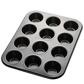 Muffin Pans, 12 Count / 1 Pan, Tomisawa Shoten Madeleine Financier Pan Pan (Oven Size for Household Use)