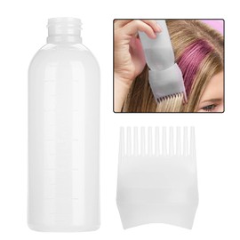 Intenst Hair Dye Bottle Shampoo Hair Dye Comb Applicator Hair Dye Basic Tools Root Comb Applicator Hair Dye Bottle 3 Colours Available (White)