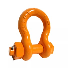 Unbranded All Alloy Safety Bolt Shackle 4 Part Clevis Anchor D Ring Orange Rigging Gyve - 1-3/8" (21 Ton)