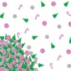 Christmas Tree Confetti, Pink Giltter Cane Candy Table Confetti, Merry