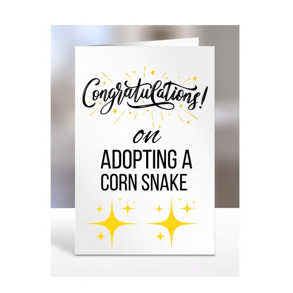 Congratulations on Adopting a Corn snake card, Gifts for Men,