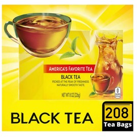 Black Tea Bags, Individually Wrapped, Hot and Iced Tea Compatible - (208 Bags)