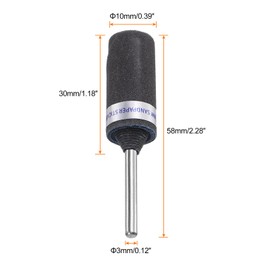 QUARKZMAN 10 Pcs 240 Grit Sandpaper Rolls, 3mm Shank Sanding Drums Sleeves Cylinder Grinding Head for Woodworking Glass Metal Polishing