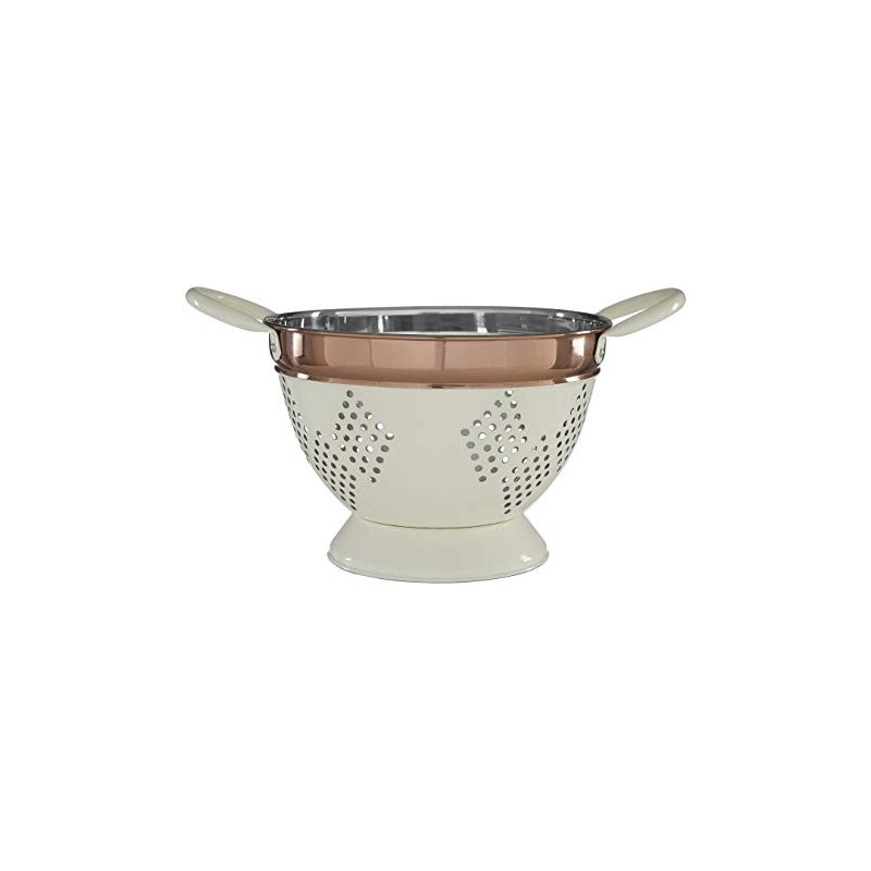 Premier Housewares 507373 Prescott Colander, Strainer, Stainless Steel, Medium -