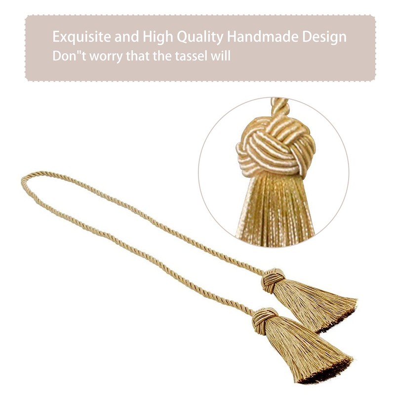 Curtain Tiebacks Curtain Tie Backs Rope Tassel Curtain Holdbacks Silver