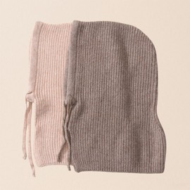 Kids' Cashmere Balaclava Hat for Girls - Autumn/Winter LF2147 - One Size (Head Circumference 52-56cm) Khaki 3ea