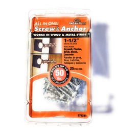 Walldog 1-1/2 in. Hi-Lo Steel Pan-Head Phillips Anchors (25-Pack)