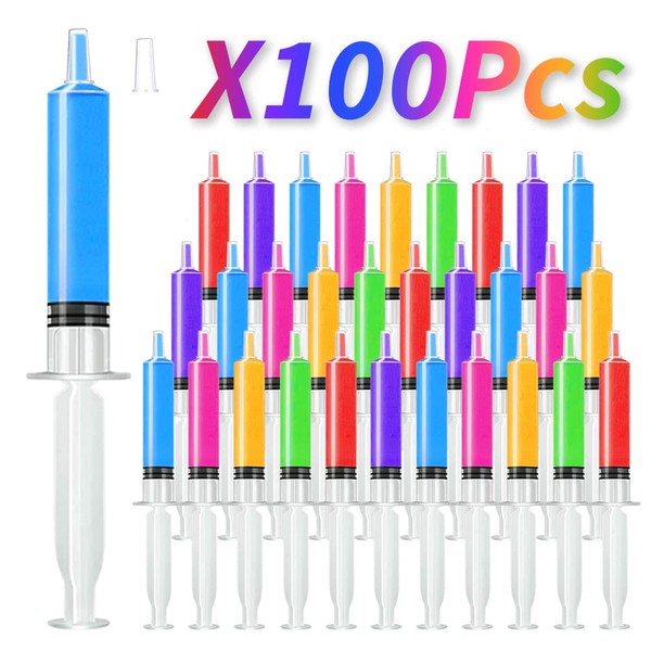 Jello Shot Syringes 100 Pack with Tip Cap for Adults
