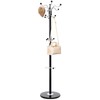 17 Hooks Metal Freestanding Coat Hat Rack Tree Clothes Hats