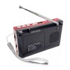 Sunflash Red Bluetooth AM/FM/SW 9CH Radio W/ Flashlight USB/TF MP3