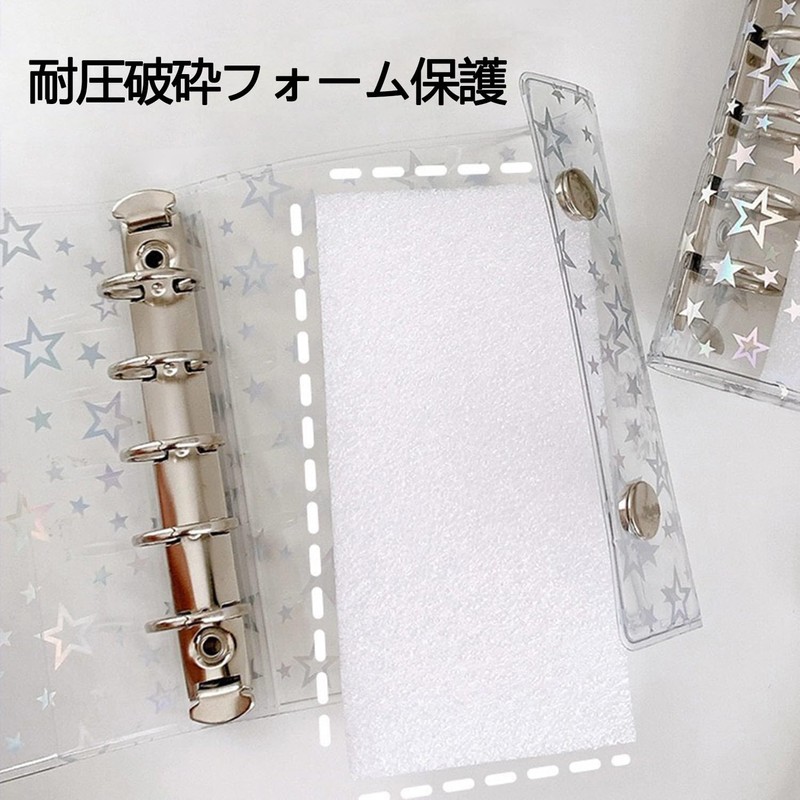 Transparent Seal Binder Star Pattern Sticker Pad M5 Notebook Pocket