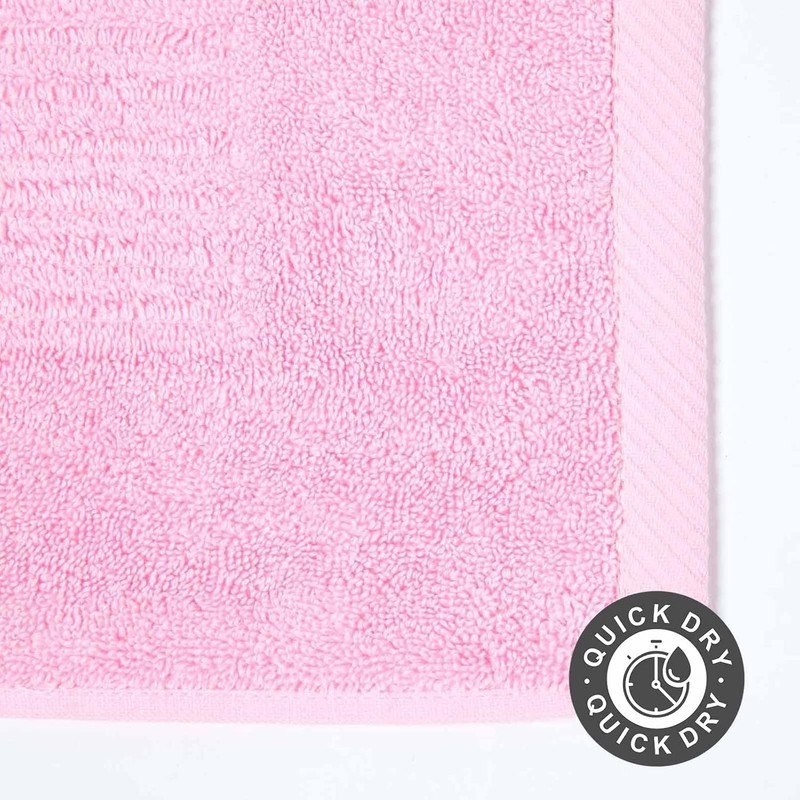 Homescapes Imperial Plain Pink Bath Mat 50 x 80 cm