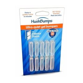 HushBumps - Parachoques ultra silenciosos para puertas interiores, paquete de 3 Evita que se golpee la puerta y proporciona un cierre suave. Simplemente despegar y pegar. No requiere herramientas