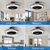 HuixuTe 21 in Modern Ceiling Fan with Light Remote Control,