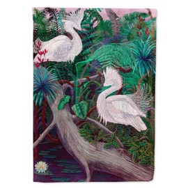 Caroline's Treasures 7142GF Bird - Egret Garden Flag Mailbox Flag Decorative Yard Flag Banner Outside Patio Artwork Yard Flower Beds, Garden Size, Multicolor