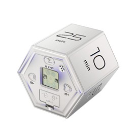 Hexagon Digital Clock Timer Magnetic Cubes Timer Kitchen Hexagon Flip Timer for Studying Cooking Exercising Easy To Use Magnetic Flip Focus-timer