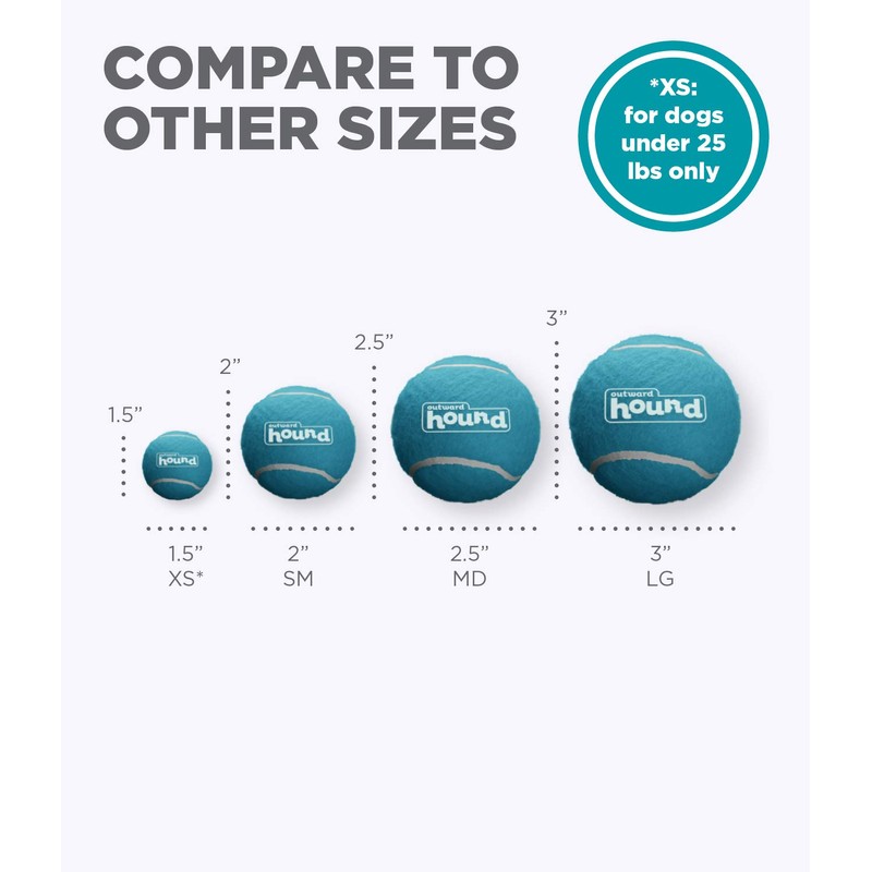 Outward Hound Squeaker Ballz Fetch Dog Toy, XS, 8-Pack