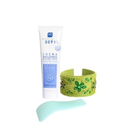 Easy Depil Entschäumer-Set für empfindliche Teile (Achselhöhlen, Inguine, Intimteile) 75 ml + ARABESQUE-Armband, Unisex, schnell, einfach zu bedienen, effektiv, sicher, mit süßem pflanzlichem Protein.