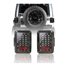 Hooke Road Wrangler JK Tail Light Assembly w/Brake Light & Turn Signal Compatible with Jeep JK Wrangler 2007-2018