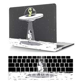 Laptop Hard Shell Case Compatible with MacBook Air 13 inch 2017 2016 2015 2014 2013 2012 2011 2010 Release Model A1369/A1466, Plastic Hard Shell Case Cover & Keyboard Cover, Astronaut and Alien