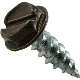 Hard-to-Find Fastener 014973245139 Slotted Hex Gutter Screws Brown, 7 x 1/2 Brown, Piece-90