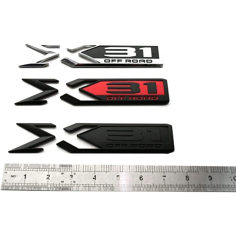 Pair Set Sierra 1500 X31 Off Road Emblems 3D Rear