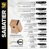 Sabatier Forged Triple Rivet Knife Block Set, 16-Piece, Black