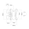 PureMounts® TV Halterung - Swivel - Vesa 100, Wandabstand: 75mm