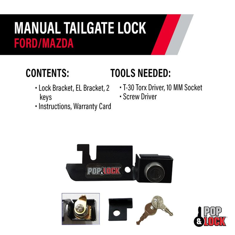 POP & Lock – Manual Tailgate Lock for Ford F150,