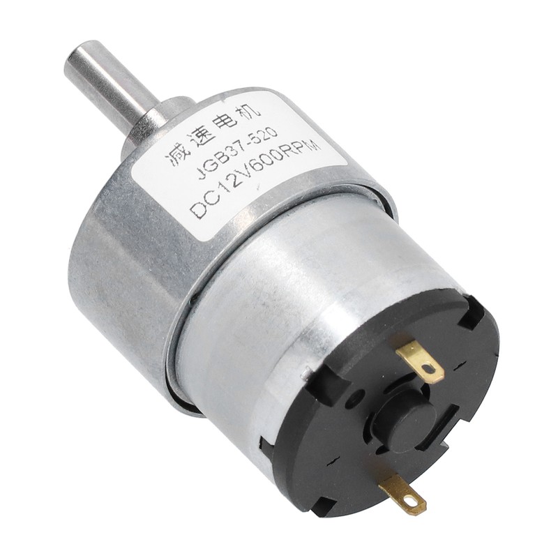 JGB37‑520 12V 600RPM DC Worm Gear Motor Turbo Reducer Shaft