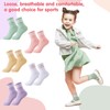Coumy 5 Pairs Striped Socks Crew Sport Socks Crew Socks