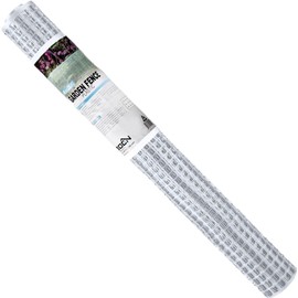 BOEN Garden Fence Temporary Barrier Outdoor Fence for Dog, Rabbit or Deer, Garden Netting Plastic Mesh Plant Protection (40" x 25', White)