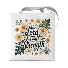 KSFFWQIN Christian Inspirational Canvas Tote Bag for Women Sunflower Floral Aesthetic Reusable Grocery Shoulder Bag for Shopping Work Travel Beach Christian Gifts