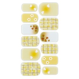 Nailholic Pressuriku Nail Stickers 06 Large Genius Yellow, 12 Sheets