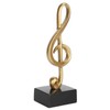 AUNMAS Figura de Nota Musical, Estatua de Nota Musical Dorada