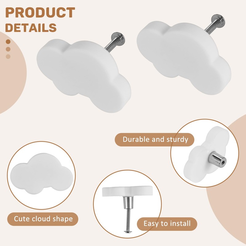 Exogio 14 Pack Furniture Knobs for Kids Bedroom Drawer Handles