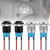 Tmyjfjingxi 4PCS 12V ON/Off Latching Push Button Switch Waterproof 12mm