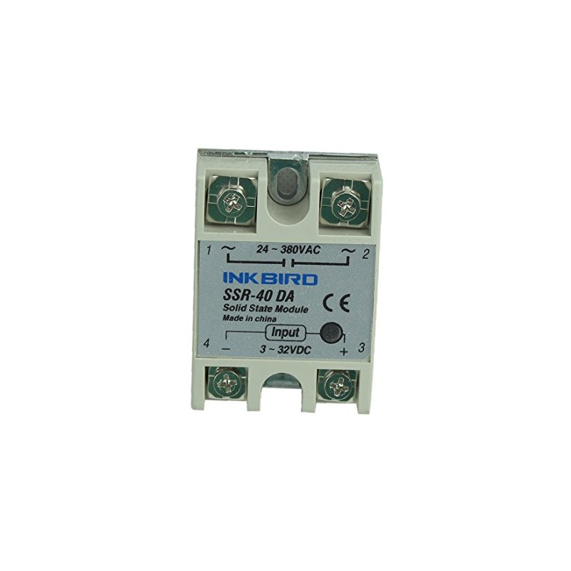 Inkbird 40DA Solid State Relay and Black Heat Sink for