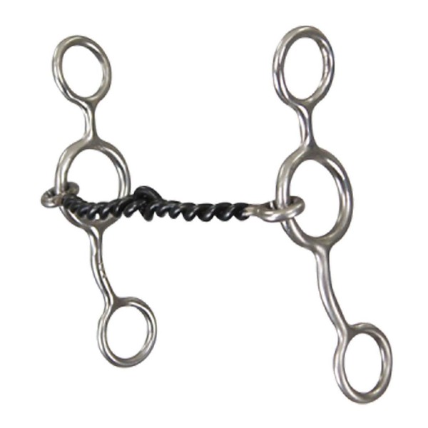 CHALLENGER Horse 5" Sweet Iron Twisted Wire Mouth Gag Bit
