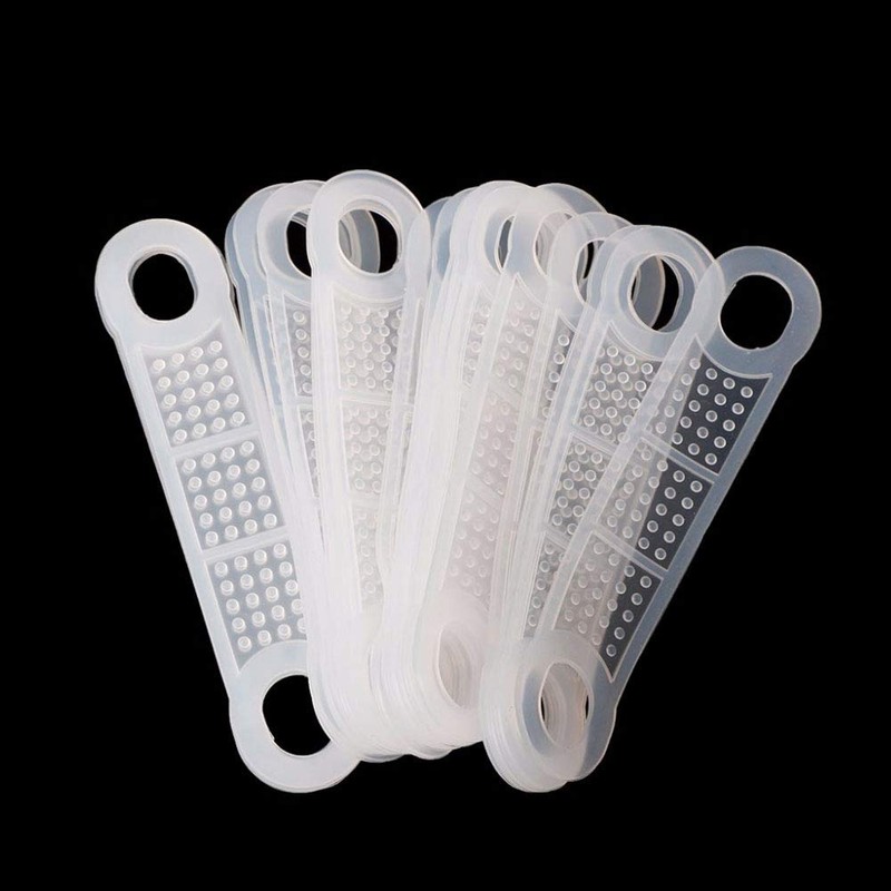 PZRT 40pcs Clear Non-Slip Rubber Clothes Hanger Grips Windproof Clothes