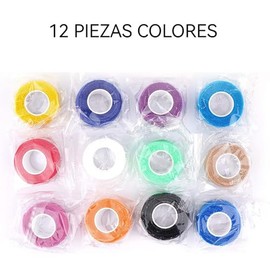 24 rollos de vendaje autoadhesivo de gasa cohesiva no tejida de para lesiones deportivas en dedos, muñecas y tobillos (esguinces, hinchazón, curación)